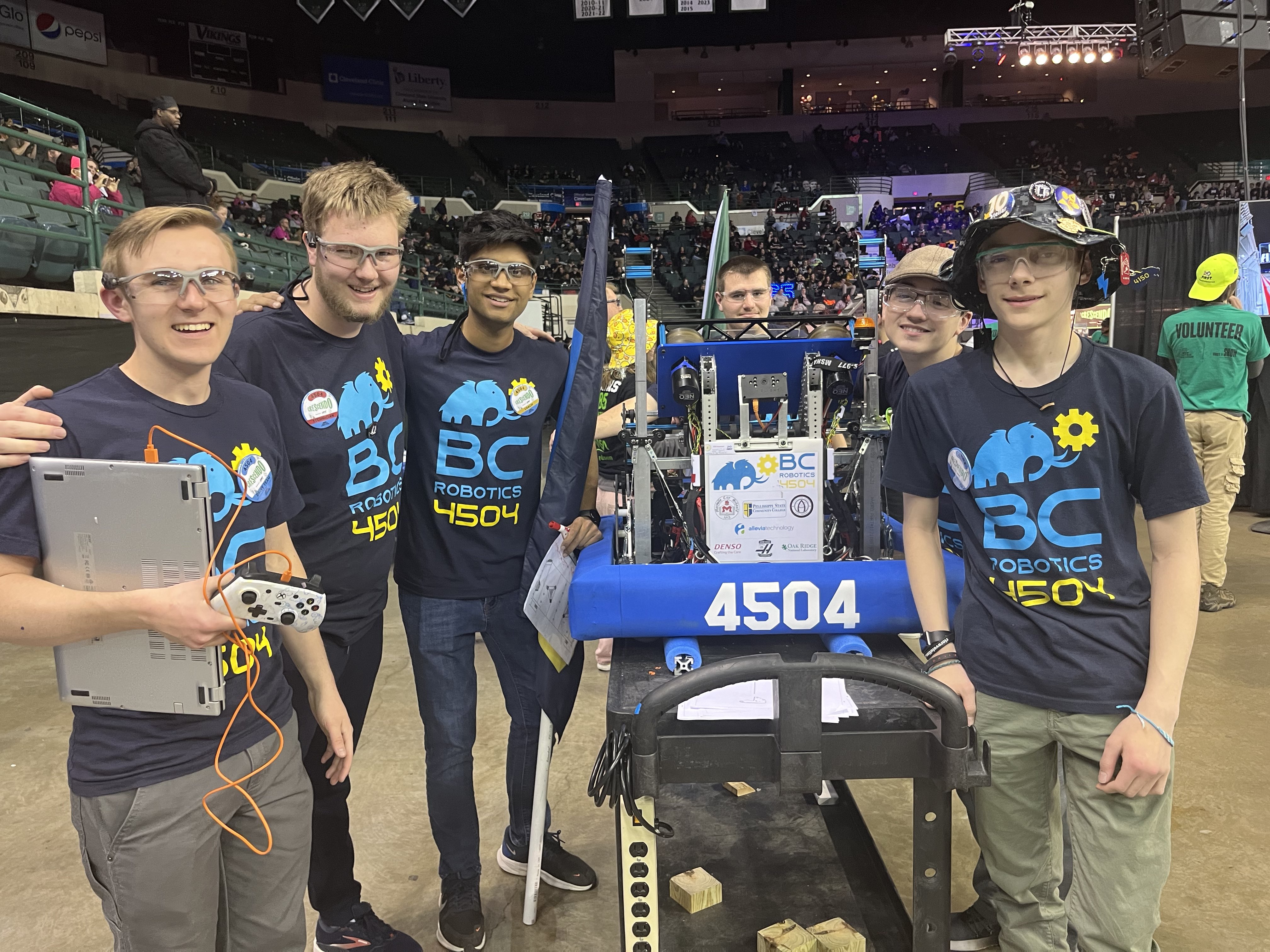 Students working in the shop